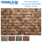 Seamless texture of flexible tiles TEGOLA. Category Business. NORDLAND Collection. Model Alaska.