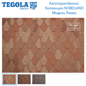 Seamless texture of flexible tiles TEGOLA. Category Business. NORDLAND Collection. Model ploughshare.