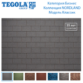 Seamless texture of flexible tiles TEGOLA. Category Business. NORDLAND Collection. Model Classic.