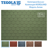 Seamless texture of flexible tiles TEGOLA. Category Business. NORDLAND Collection. Model Antique.