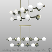 Wahlburg Two Tiered Chandelier Vintage Silver