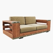 2-seater industrial sofa