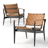 Safavieh Dilan Leather Safari Chair