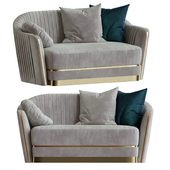 Divani Casa Ardine Modern Grey Velvet Sofa