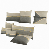 Restoration Hardware Hand-Painted Watercolor Pillows in Twilight Gold