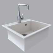 Stone sink with mixer