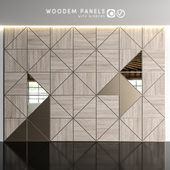 Wooden panels with mirrors