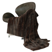 Devon leather chair + mink fur (only V-Ray!!!)