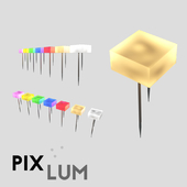 OM Точечные светильники PIXLED - пиксели c PIXCAP колпачками Cube 1/2 "Звездное небо" для токопровдящих панелей PIXLUM