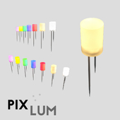 OM Точечные светильники PIXLED - пиксели c PIXCAP колпачками Cylinder "Звездное небо" для токопровдящих панелей PIXLUM