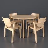 Domus chair with  Aalto table round by artek