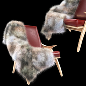 de knoop armchair with fur