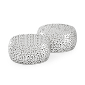 Coffee table PEBBLES DELUXE SILVER