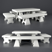 Outdoor-Bench &Table Set