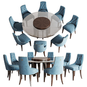 36-Arcade Table & Baker Chair-Thomas Pheasant