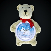 New Year wall clock "Little Bear Umka"