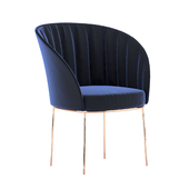 chair blue velvet