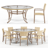 Havenside Home Maracay Outdoor Octagon Dining Set