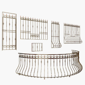 Balcony fencing and window grilles