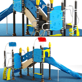 Kids playground equipment with slide climbing 06