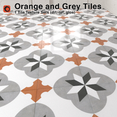 Orange and Grey Pattern Tiles
