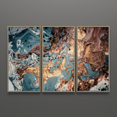 Triptych paintings set 106