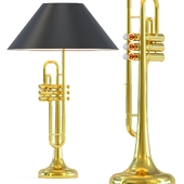 Table Lamp Trumpet Jazz Gold