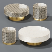 Anthropologie Targua Optical Inlay Tables Set