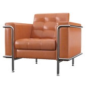 Judah Contemporary Leather Lounge Chair