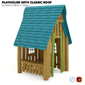 KOMPAN. PLAYHOUSE WITH CLASSIC ROOF
