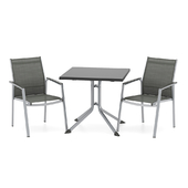Kettler Boulevard foldable table and Lille Comfort stackable armchair