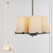 Restoration Hardware PAUILLAC PENDANT Fabric shade and Nickel