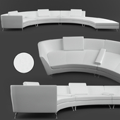 circular white sofa