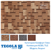 OM Seamless texture of flexible tiles TEGOLA. Comfort Plus Category. Collection NOBIL TILE. Accent Model.