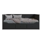 Ikea Hemnes bed black