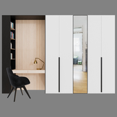 Wardrobe with Scoop chair by Tom Dixon