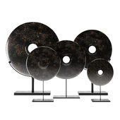 Carved stone discs RH