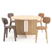 Afteroom Plus Chair + Androgyne Table by MENU