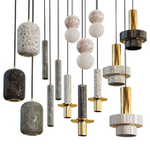 Marble collection of suspended chandeliers Lampatron