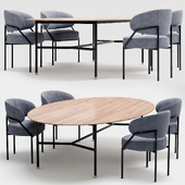 Dining set Meridiani Hubert 250170OV-TP