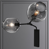 Branching Bubble Sconce Oil-rubbed Bronze and Gray Glass