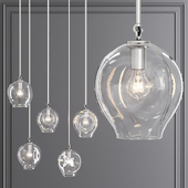 Small Bubble Pendant Satin Nickel and Clear Glass