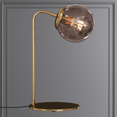 Modo Desk Lamp Brushed Brass and Smoke Glass