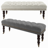 Raleigh Tufted Queen Bench with Nailheads