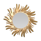Folium Contemporary Gold Leaf Mirror