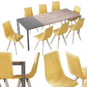 La Forma-MAHON / Folding table. La Forma-Tuk / chair