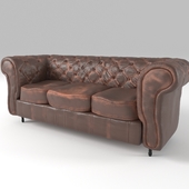 Old leather sofa