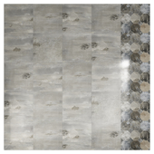 Grey glossy Ceramic tile with multi texture Vray&corona