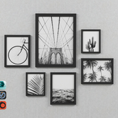 Black & White Photography Framed Gallery Wall Set-002