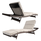 Brown Fortenberry Reclining Chaise Lounge with Cushion